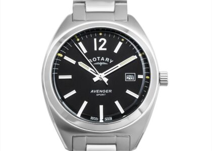 Rotary Quartz Black Dial Stainless Steel GB05480/65