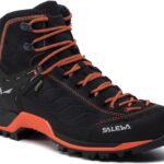 Salewa Ms Mtn Trainer Mid Gtx Gore Tex 63458 0985 Asphalt Fluo Orange