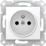 Schneider Electric Sedna Gniazdo Pojedyncze 2P+PE Z Przesłonami Biały SDN2800121