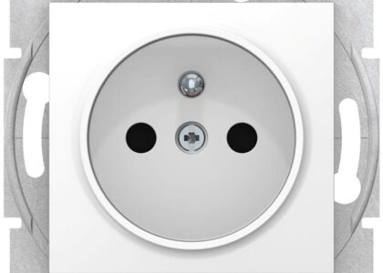 Schneider Electric Sedna Gniazdo Pojedyncze 2P+PE Z Przesłonami Biały SDN2800121