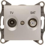 Schneider Sedna Gniazdo Antenowe Tv/Sat Końcowe Aluminium SDN3401660