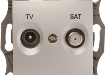 Schneider Sedna Gniazdo Antenowe Tv/Sat Końcowe Aluminium SDN3401660