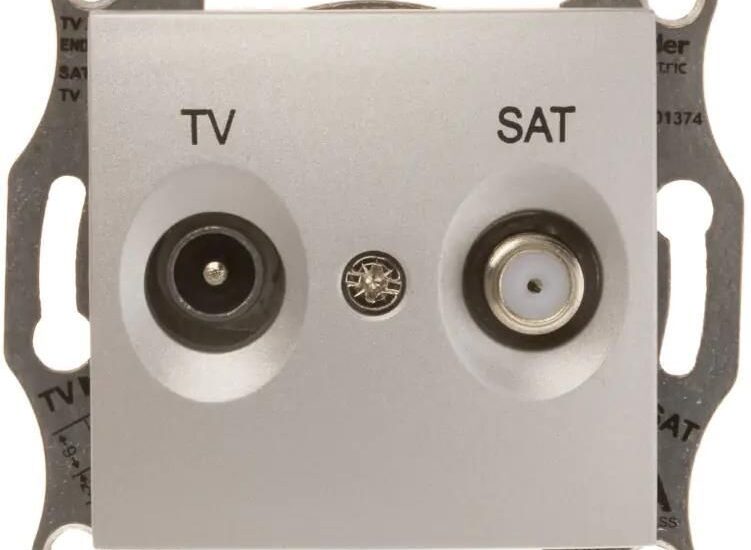Schneider Sedna Gniazdo Antenowe Tv/Sat Końcowe Aluminium SDN3401660