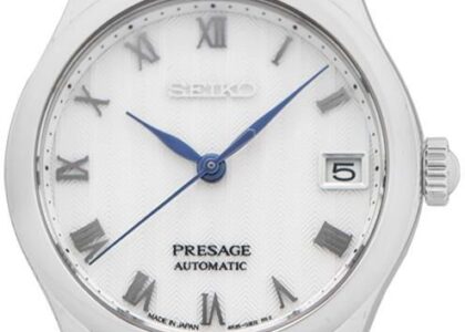 Seiko Ladies Presage Automatic White Dial Watch SRPF49J1