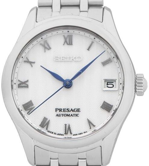Seiko Ladies Presage Automatic White Dial Watch SRPF49J1