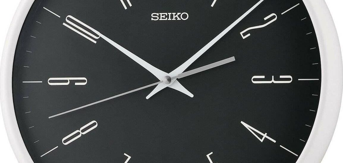 Seiko Zegar Ścienny Qxa776K 33Cm Podświetlany Czarna Tarcza