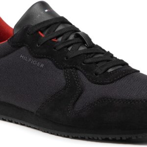 Sneakersy TOMMY HILFIGER - Iconic Material Mix Runner FM0FM04022 Black BDS