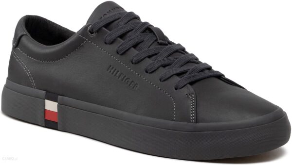 Sneakersy TOMMY HILFIGER - Modern Vulc Corporate Leather FM0FM04036 Dark Ash PTY