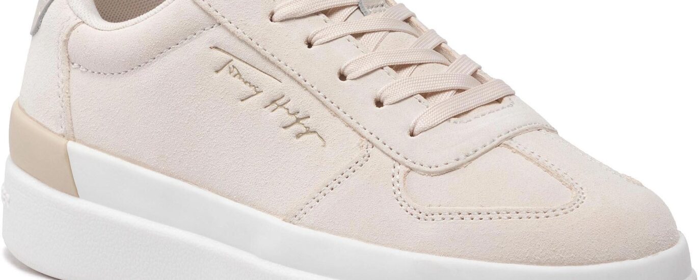 Sneakersy TOMMY HILFIGER - Th Signature Suede Sneaker FW0FW06518 Feather White AF4
