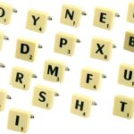 Spinki do mankietów Scrabble Litery