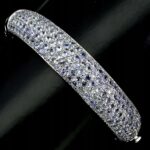 Srebrna bransoleta naturalne tanzanity 925 2