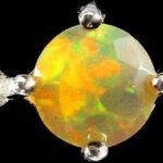 Srebrny 925 pierścionek opal ognisty r 14 piękny