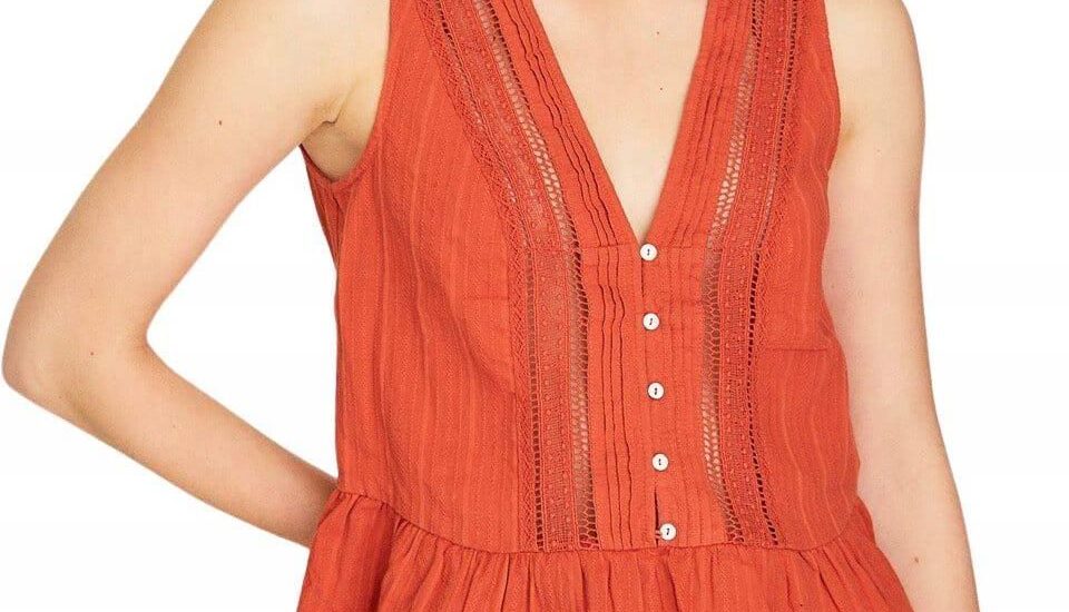 Stradivarius C0137 Mm8 Top V-Neck Guziki S