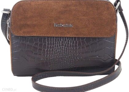 Stylowa torebka crossbody trzykomorowa - Brązowa ciemna