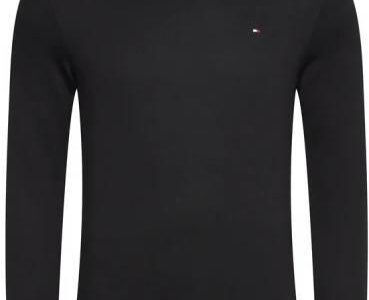 SWETER TOMMY HILFIGER MW0MW04978 032 FLAG BLACK CZARNY