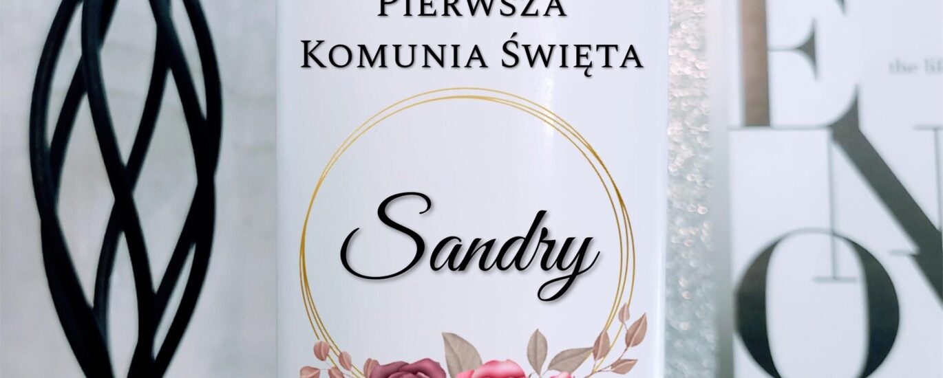 Świece Glamour PODZIĘKOWANIE DLA MATKI CHRZESTNEJ Pierwsza Komunia Święta 2074-MC