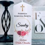 Świece Glamour PODZIĘKOWANIE DLA MATKI CHRZESTNEJ Pierwsza Komunia Święta 2074-MC