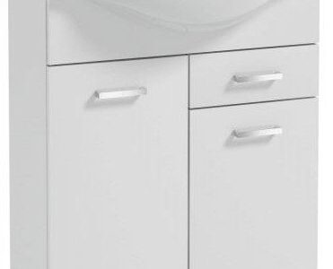 Szafka Stojąca Z Umywalką Norman D65 Biały Połysk 11840