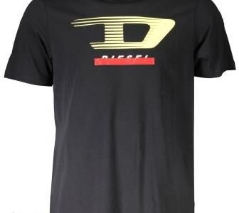T-shirt Diesel męski czarny