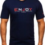 T-shirt Koszulka Męska Granatowa 14739 Denley_l