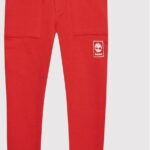 Timberland Spodnie dresowe T24B99 S Czerwony Regular Fit