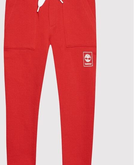 Timberland Spodnie dresowe T24B99 S Czerwony Regular Fit