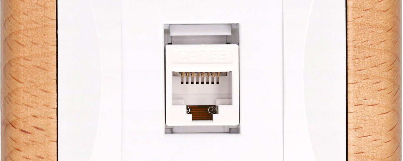 Timex-Elektro Gniazdo Internetowe Lan Rj45 Opal Drewno Biały