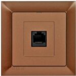 Timex Gniazdo komputerowe p/t 8pin zacisk krone LSA+ z ramką miedź (GTP12JWMI)