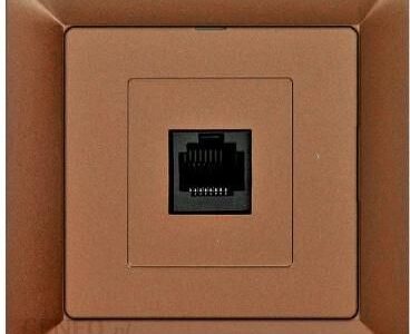 Timex Gniazdo komputerowe p/t 8pin zacisk krone LSA+ z ramką miedź (GTP12JWMI)