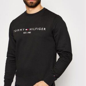 Tommy Hilfiger Bluza Logo MW0MW11596 Czarny Regular Fit