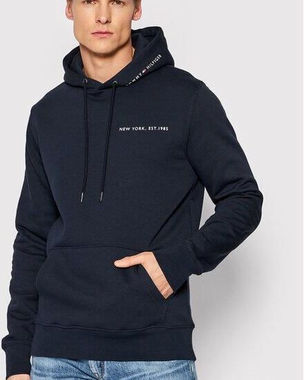 Tommy Hilfiger Bluza Multi Placement MW0MW22143 Granatowy Regular Fit