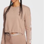 Tommy Hilfiger Bluza Track UW0UW03586 Brązowy Relaxed Fit
