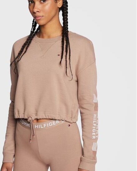 Tommy Hilfiger Bluza Track UW0UW03586 Brązowy Relaxed Fit