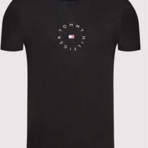 TOMMY HILFIGER KOSZULKA T-SHIRT ROUNDALL GRAPHIC TEE CZARNA