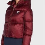 Tommy Hilfiger Kurtka puchowa Monogram Badge WW0WW37479 Bordowy Regular Fit