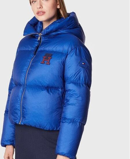 Tommy Hilfiger Kurtka puchowa Monogram WW0WW37479 Niebieski Relaxed Fit