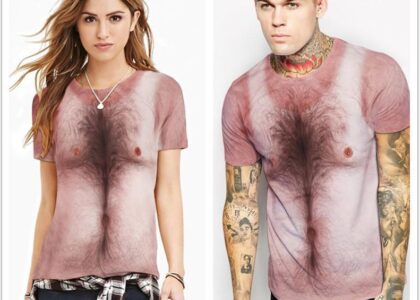 Unisex Moda Body Hair Pattern 3D Print Camiseta Tops Cuello redondo Casual Hip Hop Street Wear Día de San Valentín Gift Lover Gift T Shirt