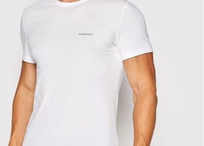 Versace Komplet 2 t-shirtów Intimo AU04023 Biały Slim Fit
