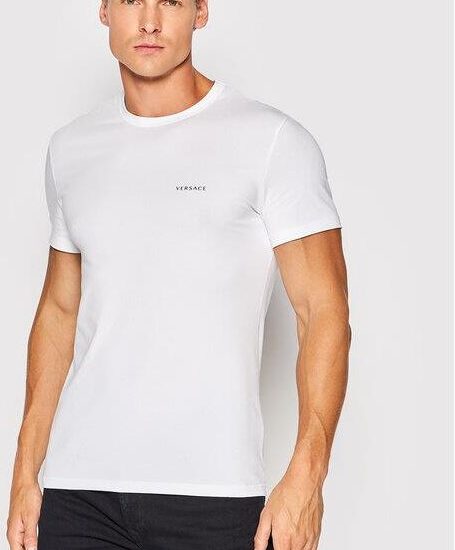 Versace Komplet 2 t-shirtów Intimo AU04023 Biały Slim Fit