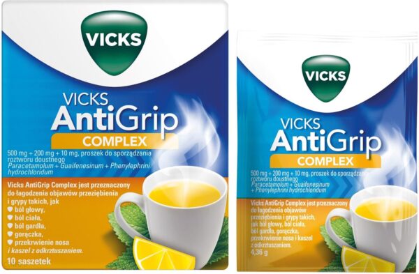 VICKS ANTIGRIP COMPLEX smak cytrynowy 10sasz.