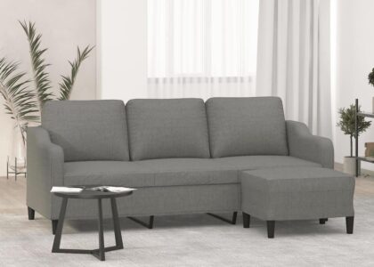 Vidaxl 3 Osobowa Sofa Z Podnóżkiem