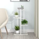 Vidaxl 4-Poziomowy Stojak Na Kwiaty 43X22X76cm Biały Metalowy
