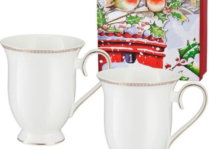 Villa Italia Zestaw 2 Kubków Porcelanowych 340Ml Eveline W Pudełku Ozdobnym (Zp078)