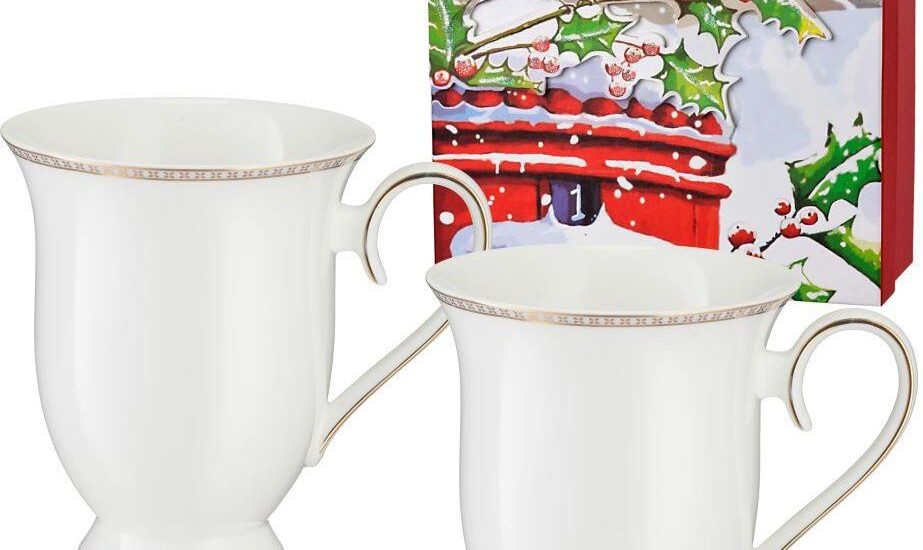 Villa Italia Zestaw 2 Kubków Porcelanowych 340Ml Eveline W Pudełku Ozdobnym (Zp078)