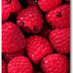 Wallmuralia.Pl Nowoczesny Zegar Ścienny Maliny 30X60Cm (Plzsp30X60Cf58586956)