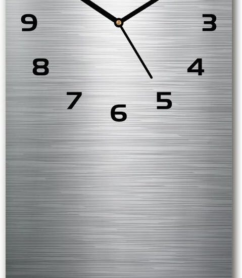Wallmuralia.Pl Zegar Szklany Ścienny Metalowe Tło 30X60Cm (Plzsp30X60Cf60987278)