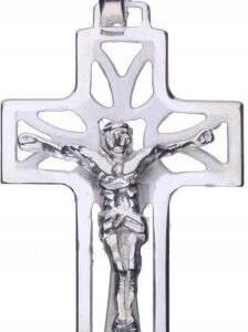 Wisiorek Srebrny Krzyż Komunia Jezus
