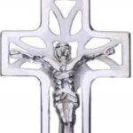 Wisiorek Srebrny Krzyż Komunia Jezus