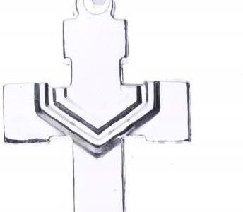 Wisiorek Zawieszka Srebrny Srebro Krzyż Grawer