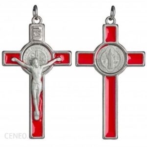 Wiszący Krzyżyk Św. Benedykta Z Kolorowym Wypełnieniem. (UROF009)
